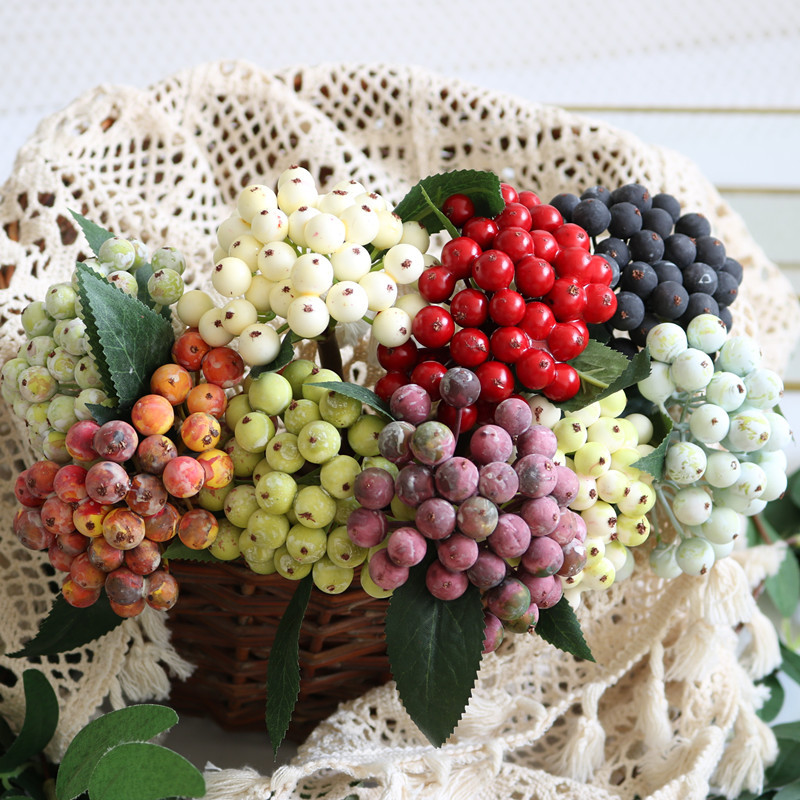Florist Supply Bulk - 1 Adet Yapay Çilek Saplı Çiçek