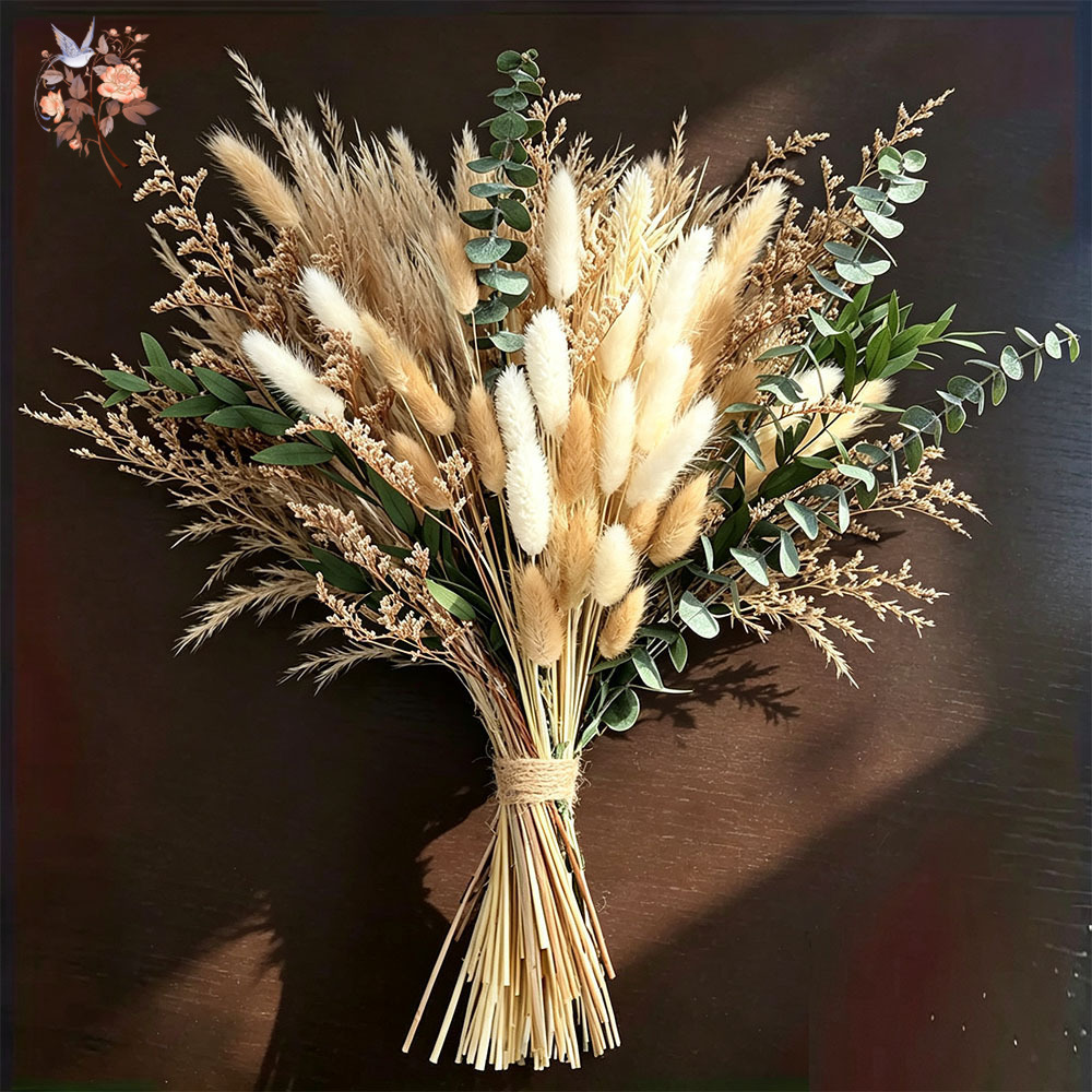 Eucalyptus Preserved - 80 Adet Doğal Kurutulmuş Çiçek Buketi,